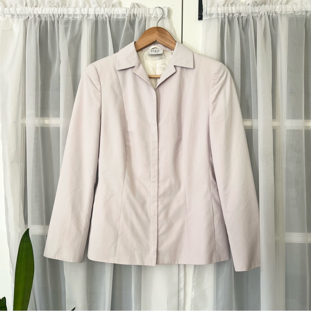 AKRIS Punto Soft Cotton Blend Lavendar Blazer Size 8